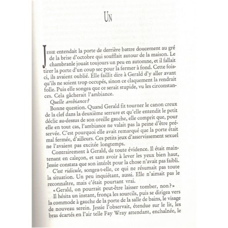 Jessie, Stephen King, 1995 - suspense, frayeur, terreur,