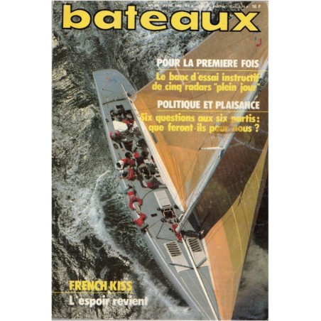 Revue Bateaux 1986 avril N°335 - marine, navigation, bateaux, voiliers, anciens magazines,