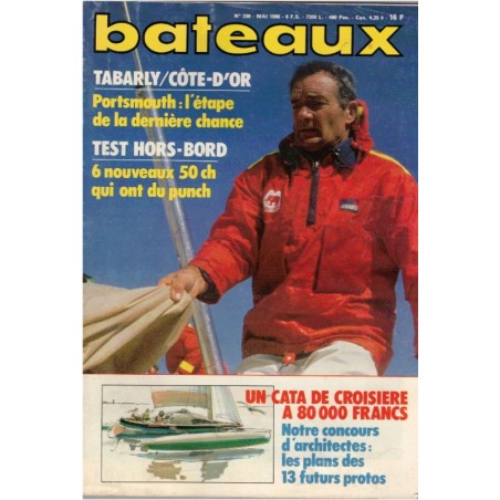 Revue Bateaux 1986 mai N°336 - marine, navigation, bateaux, voiliers, anciens magazines,