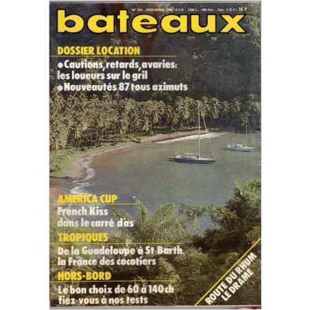 Revue Bateaux 1986 décembre N°343 - marine, navigation, bateaux, voiliers, anciens magazines,