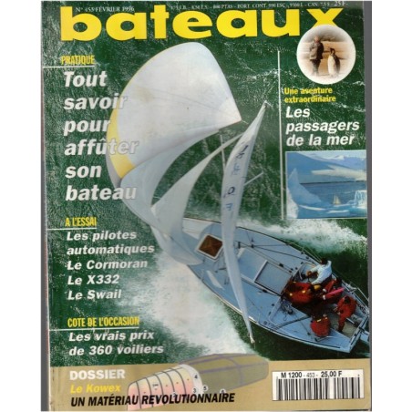 Revue Bateaux 1996 février N°453 - marine, navigation, bateaux, voiliers, anciens magazines,