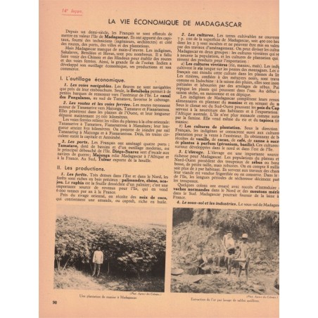 Géographie, la France, la France d'Outre-Mer, René Clozier, cours moyen, certificat d'études, 1947 - manuels de géographie,