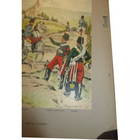 88 planches, Les garnisons d'Alsace au 19e siècle, Fritz Kieffer, 1911 - uniformes militaires , gravures, armée,