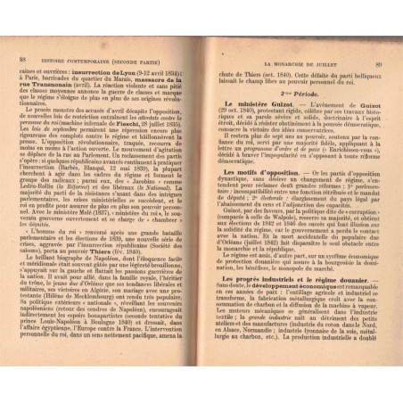 Manuel du baccalauréat, histoire contemporaine jusqu’au XIXe siècle, Hauser, Benaerts, 1930 – annales du bac, manuels d’histoire