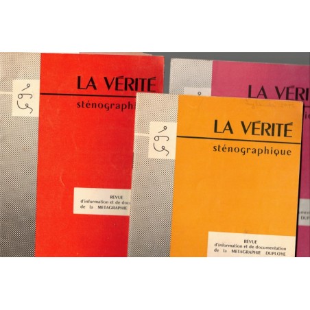 La vérité sténographique, 1964, Métagraphie Duployé - Prévost-Delaunay, secrétariat, sténographie, enseignement commercial