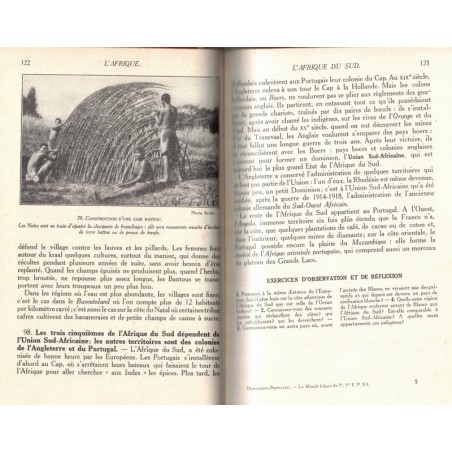 Géographie le Monde moins l'Europe, programme 1938, classe de 5e, Albert Demangeon Aimé Perpillou, 1938 – manuels de géographie