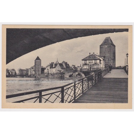Carte postale les Ponts Couverts, Bei den Gedeckten Brücken, Strasbourg, 1920 - Petite France, Alsace, Strasbourg, Bas-Rhin,