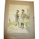 88 planches, Les garnisons d'Alsace au 19e siècle, Fritz Kieffer, 1911 - uniformes militaires , gravures, armée,