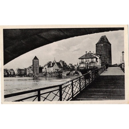 Carte postale les Ponts Couverts, Bei den Gedeckten Brücken, Strasbourg, 1920 - Petite France, Alsace, Strasbourg, Bas-Rhin,