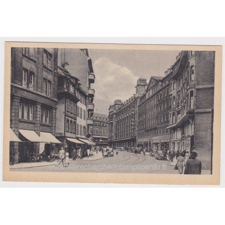 Carte postale rue du 22 novembre, Strasbourg, 1930 - Alsace, Bas-Rhin