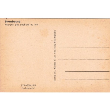 Carte postale Marché des  cochons au lait, Ferkelmarkt, Strasbourg, 1920 - Cathédrale, Alsace, Strasbourg, Bas-Rhin,