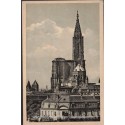 Carte postale la Cathédrale de Strasbourg, façade arrière, 1920 - Bas-Rhin, Alsace,