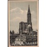 Carte postale la Cathédrale de Strasbourg, façade arrière, 1920 - Bas-Rhin, Alsace,