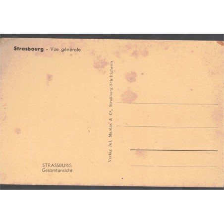 Carte postale Strasbourg, vue générale, Opéra de Strasbourg, Cathédrale, 1920 - Alsace, Strasbourg, Bas-Rhin, vieux Strasbourg,