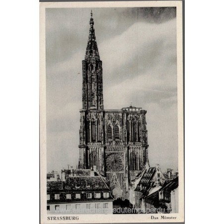 Carte postale La Cathédrale Strasbourg, das Münster, 1920 - Bas-Rhin, Alsace, vieux Strasbourg,