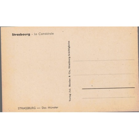 Carte postale La Cathédrale, rue Mercière, Strasbourg, 1920 - Bas-Rhin, Alsace, Vieux Strasbourg,