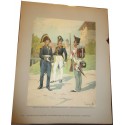88 planches, Les garnisons d'Alsace au 19e siècle, Fritz Kieffer, 1911 - uniformes militaires , gravures, armée,