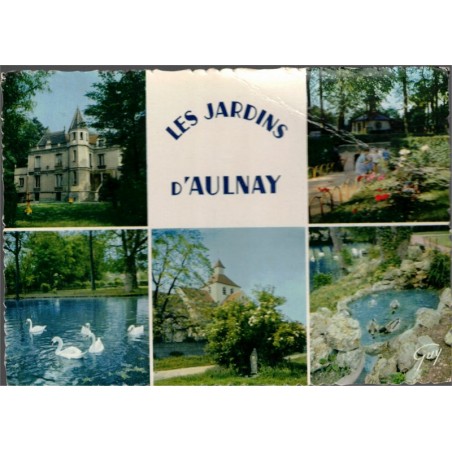 Aulnay-sous-Bois, les jardins d'Aulnay - carte postale Seine-Saint-Denis 93, Aulnay sous-bois,