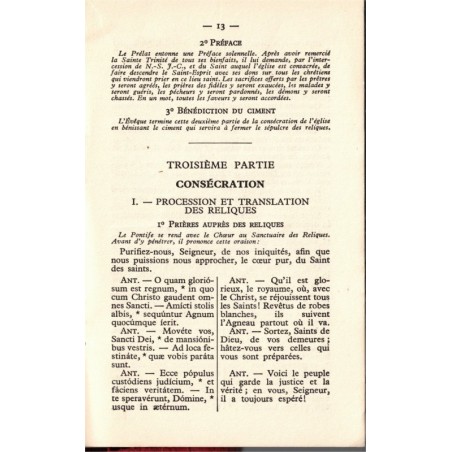 Cérémonial de la Consécration des Eglises à l'usage des fidèles, Abbé Dubois, 1953 - liturgie, catholicisme,