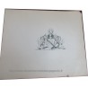 Lithographie Blason de Strasbourg par A. Münch, 1871, dimensions 11,5 cm - héraldique Alsace, Siège de Strasbourg 1870
