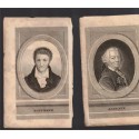 Paire d'estampes des écrivains allemands Rabener et Hoffmann, par Graff et Haid - début 1800,