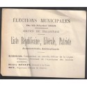 Bulletin de vote 1902 23 février élections municipales, liste patriote, antiministérielle, antidreyfusarde, Henry Déglin, -