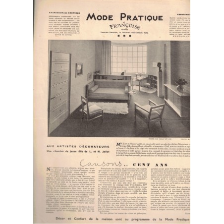 Mode Pratique et Françoise réunies, 21 nov 1936 N°47  - mode 1930, vintage, magazines mode, couture, décoration