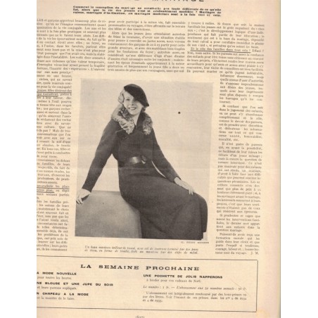 Mode Pratique et Françoise réunies, 2 nov 1934 N°44  - mode 1930, vintage, magazines mode, couture