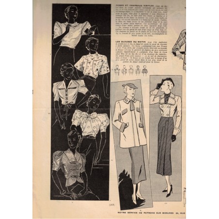Mode Pratique et Françoise réunies, 17 avril 1937 N°16  - mode 1930, vintage, magazines mode, couture