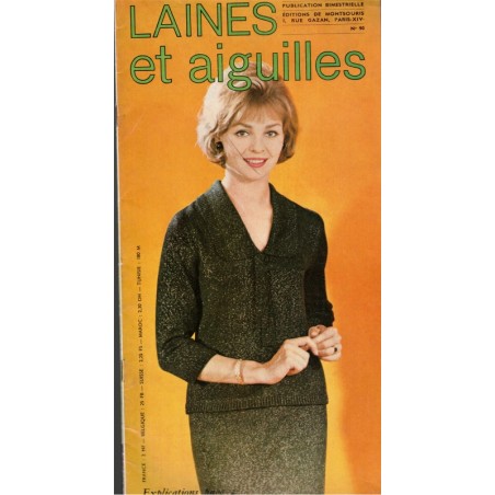 Laines et aiguilles, sept 1962 N°90 -  tricot, mode 1960, vintage,