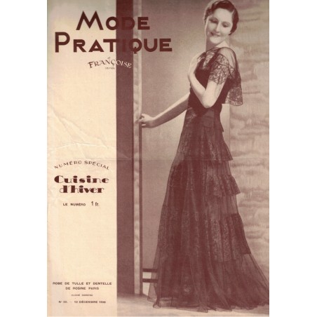 Mode Pratique et Françoise réunies, 12 déc 1936 N°50  - mode 1930, vintage, magazines mode, couture, cuisine
