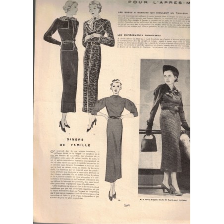 Mode Pratique et Françoise réunies, 29 déc 1934 N°52  - mode 1930, vintage, magazines mode, couture