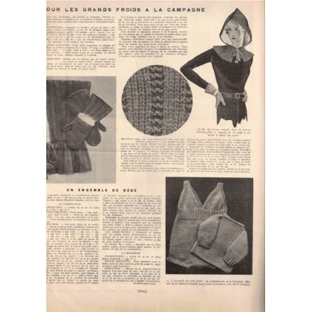 Mode Pratique et Françoise réunies, 29 déc 1934 N°52  - mode 1930, vintage, magazines mode, couture