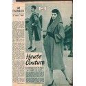 Femmes d'Aujourd'hui 18 octobre 1956 N°598 - mode 1950, vintage, magazines mode, couture, tricot, actualités 1950