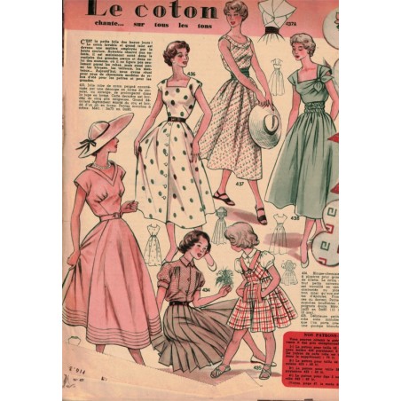 Femmes d'Aujourd'hui 30 mai 1953 n°421 - mode 1950, vintage, magazines mode, couture, tricot, actualités 1950