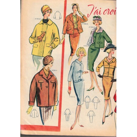 Modes de Paris 1957 N°536  - mode 1950, vintage, magazines mode, roman-photos,