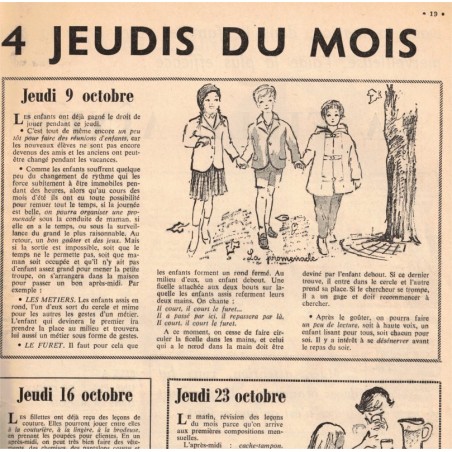 Mon ouvrage Madame octobre 1958 N°121- magazine féminin, école 1950, broderie, tricot, mode 1950