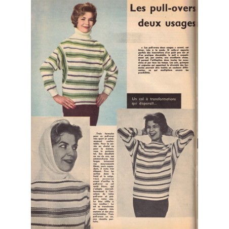 Mon ouvrage Madame octobre 1958 N°121- magazine féminin, école 1950, broderie, tricot, mode 1950