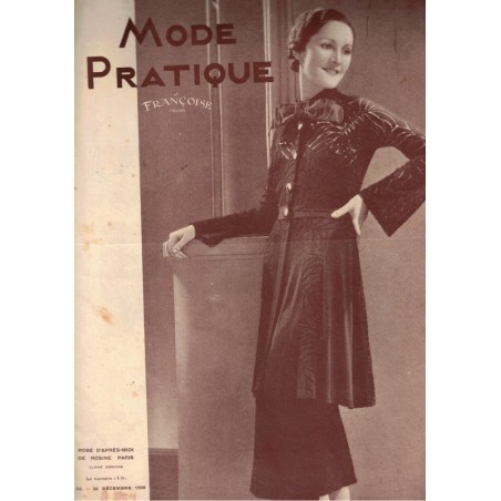 Mode Pratique et Françoise Réunies, 26 déc 1936 N°52  - mode 1930, vintage, magazines mode, couture