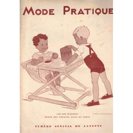 Mode Pratique, layette, 17 nov 1934 N°46  - mode 1930, vintage, magazines mode, couture