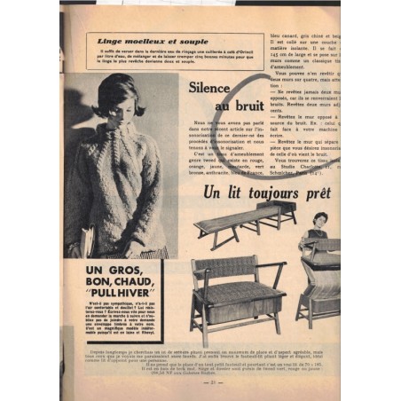 Chez Vous, décoration, cuisine, entretien n°22 janvier 1963 - magazine féminin, décoration, vintage 1950