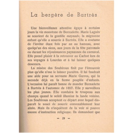 Sainte Bernadette bergère en chrétienté, Chanoine Joseph Belleney, 1936 - biographie Saints, Lourdes, catholicisme