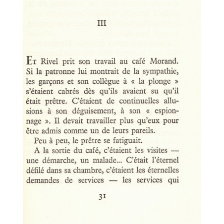 Le prêtre dans la nuit, Serge Groussard, 1959 - prêtre-ouvrier, roman,
