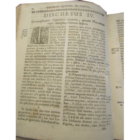Daté de 1725, Paulo Segneri, Homo Christianus sive Discursus morales, Partie 2 - édition XVIIIe s., latin, théologie,