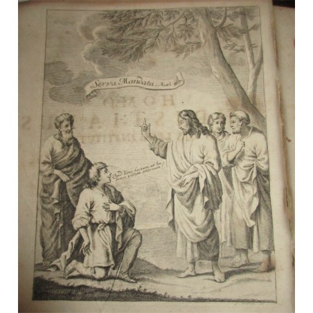 Daté de 1725, Paulo Segneri, Homo Christianus sive Discursus morales, Partie 1 - édition XVIIIe s., latin, théologie,