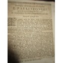 Daté de 1725, Paulo Segneri, Homo Christianus sive Discursus morales, Partie 1 - édition XVIIIe s., latin, théologie,