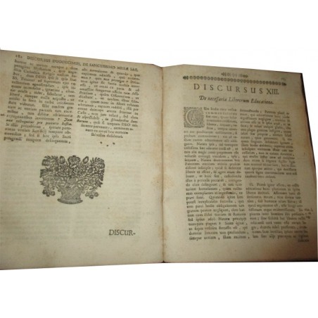 Daté de 1725, Paulo Segneri, Homo Christianus sive Discursus morales, Partie 1 - édition XVIIIe s., latin, théologie,