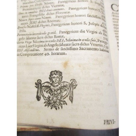 Daté de 1725, Paulo Segneri, Panegyrici Sacri - édition XVIIIe s., théologie, latin, Jésuite,