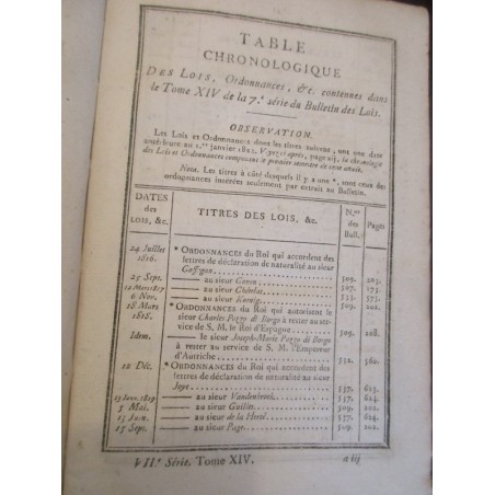Bulletin des lois du Royaume de France 1822, T14 - Restauration, Charles X, Louis XVIII, législation, lois 1822, manuels Droit,
