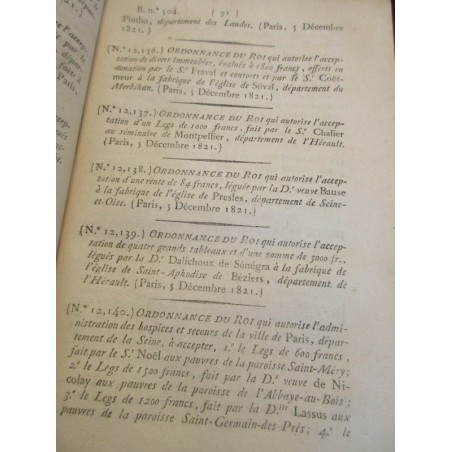 Bulletin des lois du Royaume de France 1822, T14 - Restauration, Charles X, Louis XVIII, législation, lois 1822, manuels Droit,